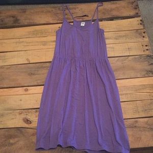 Purple razor back mini dress